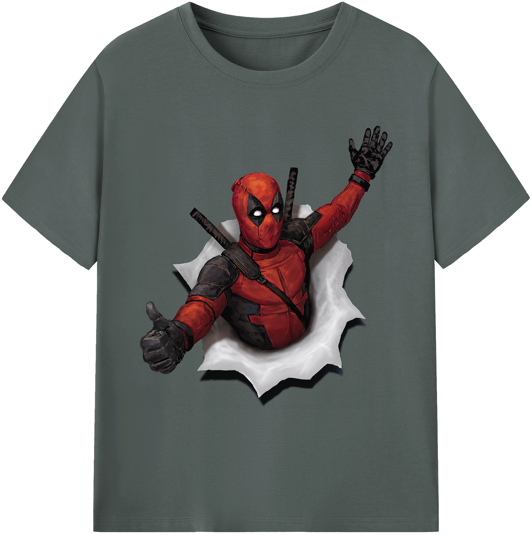 （画像用） Deadpool デッドプール 綿100％ メンズ半袖Tシャツ｜肌触りやわらか＆通気性